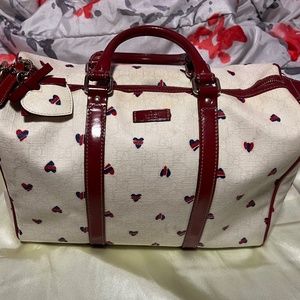 Gucci Heart Coated Canvas Joy Boston Bag